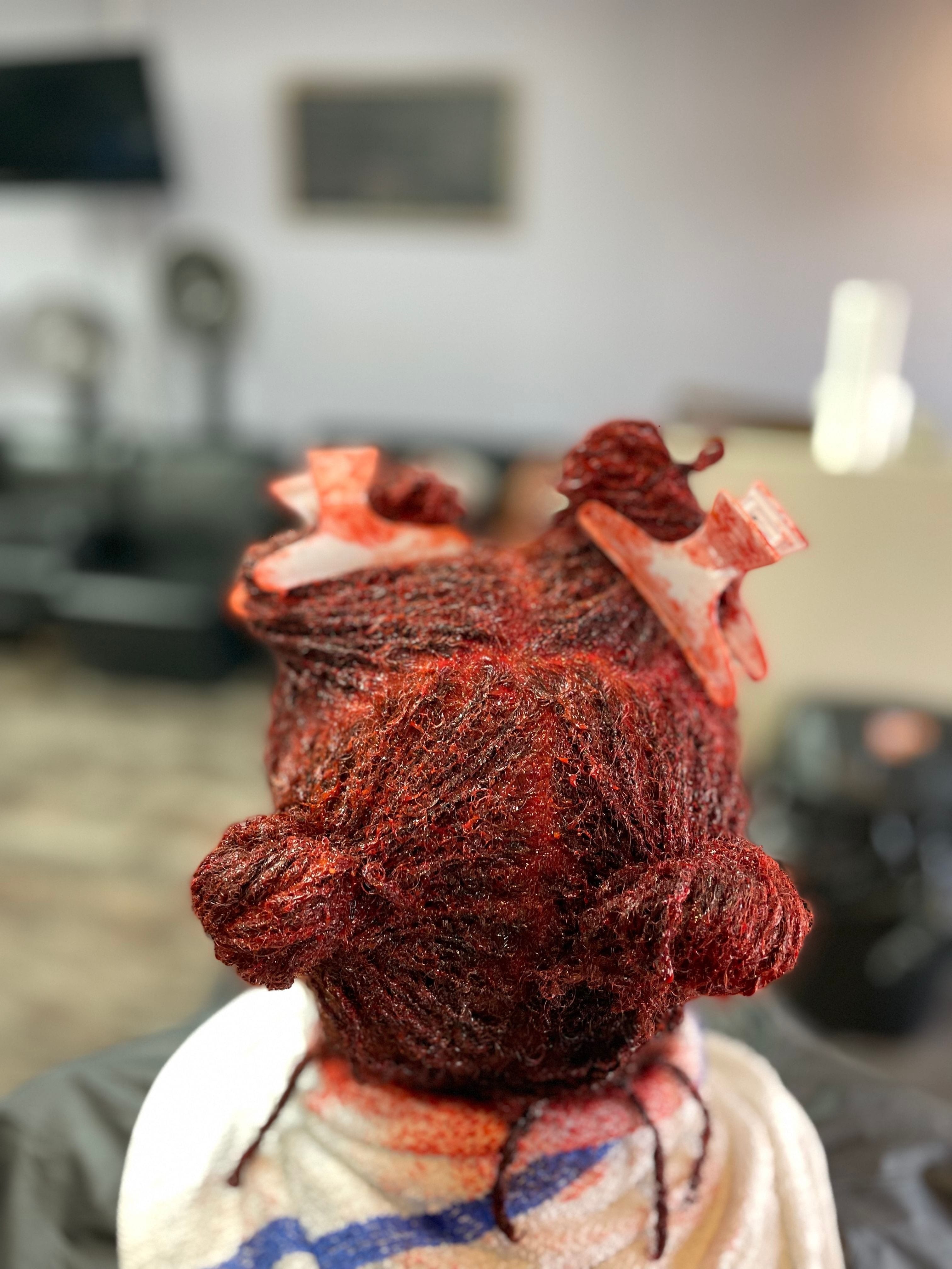 Hair Styling with Red Shade